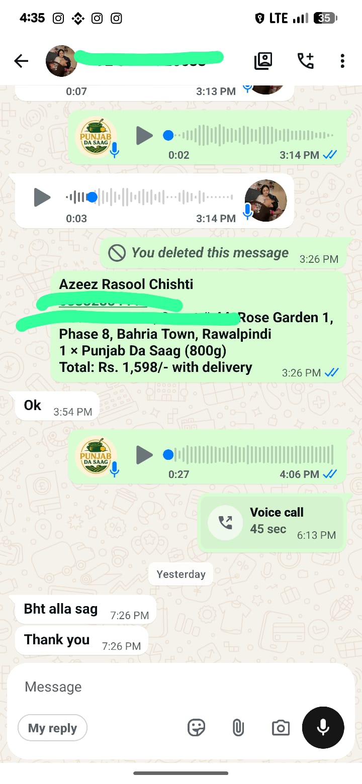 Customer review screenshot