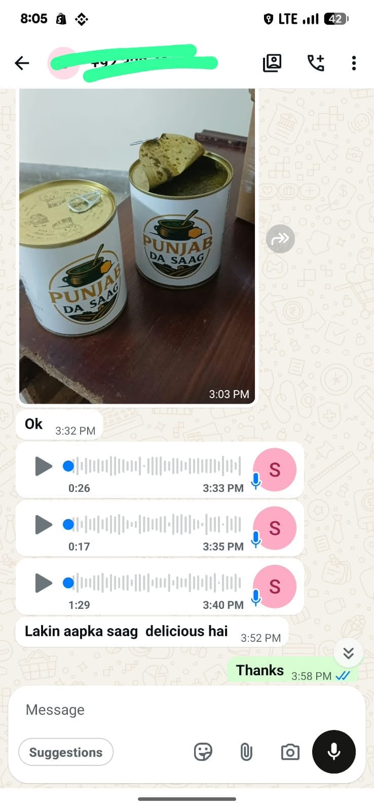 Customer review screenshot